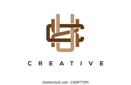 initial UXC letters Monogram Logo. Creative Modern UXC Letters icon vector Illustration.
