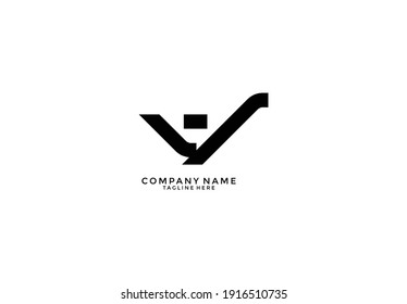 Initial V Abstract Futuristic Type Stylish Bold Logo