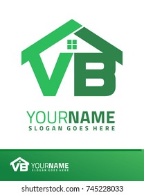Initial V & B real estate logo template vector
