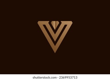 logotipo inicial de V Diamond. Letra V con combinación de diamante. utilizable para logotipos de marcas y negocios. elemento de plantilla de logotipo de diseño plano. ilustración vectorial