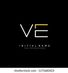 Initial V E minimalist modern logo identity vector