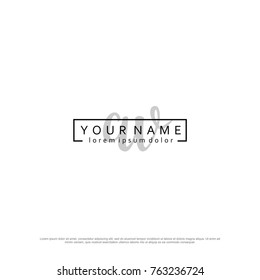 Initial A & V elegant logo template vector