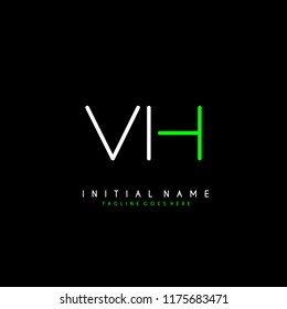 Initial V H minimalist modern logo identity vector