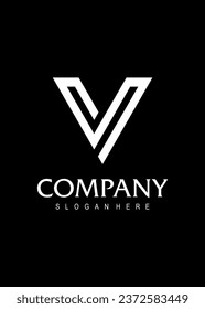 initial V idea vector logo design