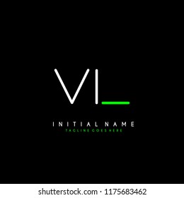 Initial V L minimalist modern logo identity vector