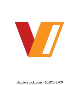 Initial V Letter Abstract Corporate Symbol Vector Illustration Graphic Design