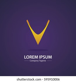 Initial V Letter Abstract Vector Logo Design Template. Creative Typographic Concept Icon
