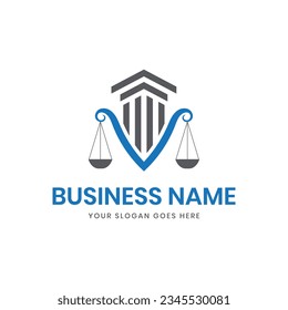 Initial V letter attorney law logo. V letter law, lawyer, legal, attorney, law firm logo vector eps. Alphabet V attorney and law symbol