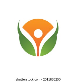 Initial v letter Human character logo sign illustration vector design