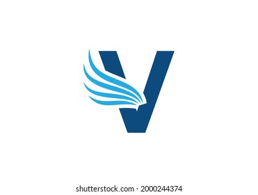Initial V Letter Logo With Creative Modern Business Typography Vector Template. Falcon Logo Concept