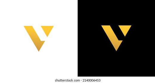 initial V letter logo design vector Monogram Icon Template.logo Lv
