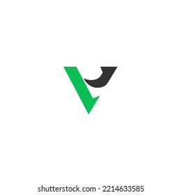 ursprüngliche V-Buchstaben Logo-Design-Elemente. Modernes abstraktes Logo für digitale Buchstaben. Vektorgrafik.