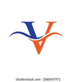 Initial V letter with luxury concept. Modern V Logo Design for business and company identity