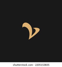 Letra inicial V con concepto de lujo. Diseño moderno de logotipos V para empresas e identidad
