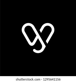 initial V logo V combination V technologies IT abstract