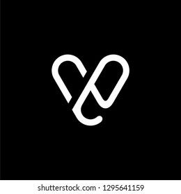 initial V logo V combination V technologies IT abstract