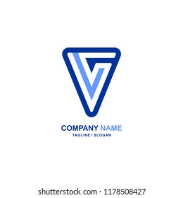 Initial V logo design inspiration