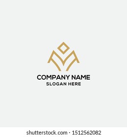 initial V logo design template. vector