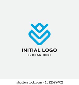 initial V logo design template. vector