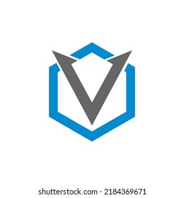 Initial V logo design. Vector image