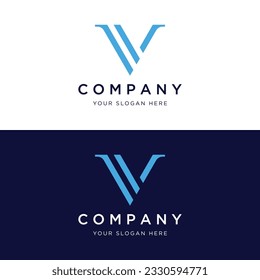 Initial V Minimal letter logo design with a modern and luxurious geometric shape. Logo for business, brand, company, business card or identity and fashion.