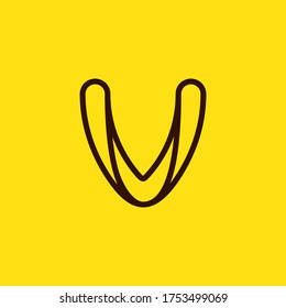 Initial V modern line monogram and elegant logo design. Vector letter 