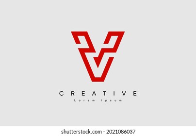 Initial V modern monogram and elegant logo design. Professional Letters Vector Icon Logo. line style.