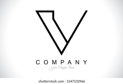 Initial V Modern Trendy Design Logo. Letter V Icon Logo with luxury style Vector Illustration.