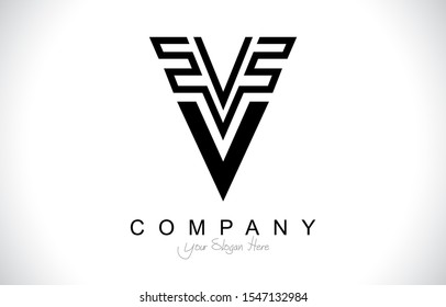 Initial V Modern Trendy Design Logo. Letter V Icon Logo with luxury style Vector Illustration.