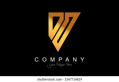 Initial V Modern Trendy Design Logo. Letter V Icon Logo with gold color and luxury style for your business.