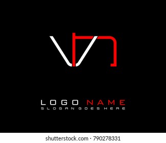 Initial V & N minimalist logo template vector