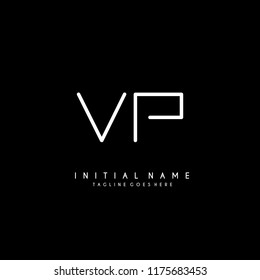 Initial V P minimalist modern logo identity vector