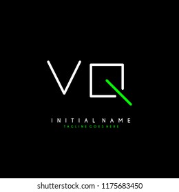 Initial V Q minimalist modern logo identity vector