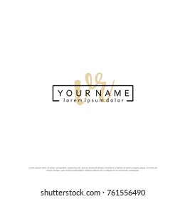 Initial V & R elegant logo template vector