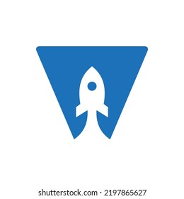 Diseño del logotipo de viaje inicial V Basado en la plantilla de vectores de concepto moderno plano