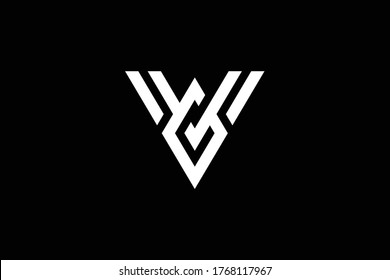 Initial V VV VO OV modern monogram and elegant logo design, Professional Letters Vector Icon Logo on black background.