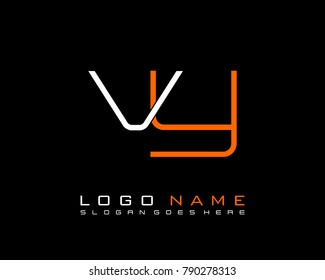 Initial V & Y minimalist logo template vector