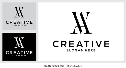 Initial VA or AV letter logo design vector