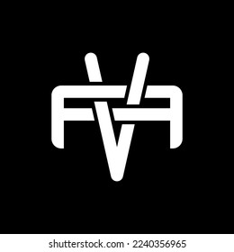 Initial VA, AV monogram logo overlapping