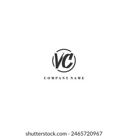 Initial VC brush logo company trend identity