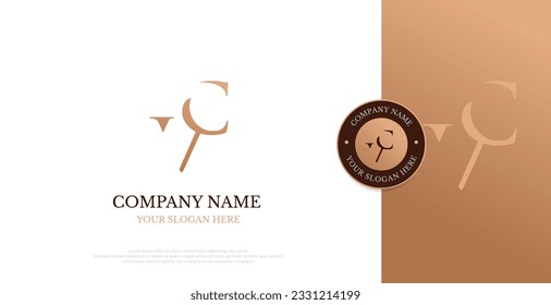 Initial VC Logo Design vector