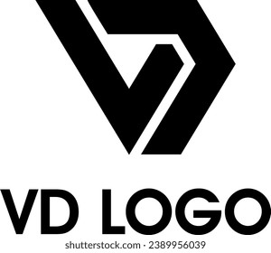  initial VD idea vector logo design