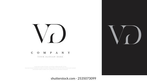 Initial VD Logo Design Vector 