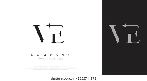 Initial VE Logo Design Vector 