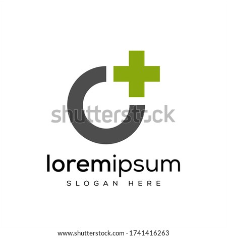 The initial vector C and Health logo design is simple and elegant
