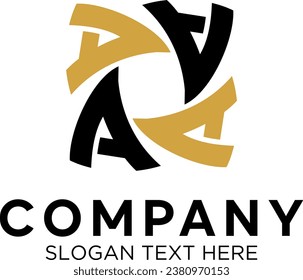 initial A vector logo design