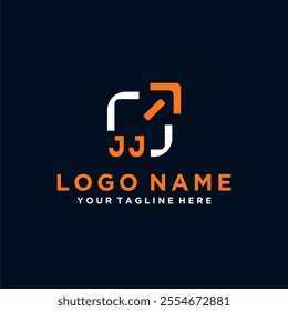 Initial vector minimal modern technology logo design