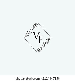 Ursprüngliche VF Schönheit elegantes Logo Design Blumenvorlage Illustration