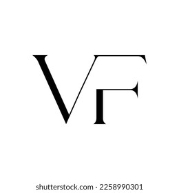 Initial VF Letter Minimalist Monogram Logo Design