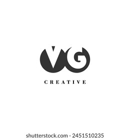 Initial VG company creative label trendy idea brand